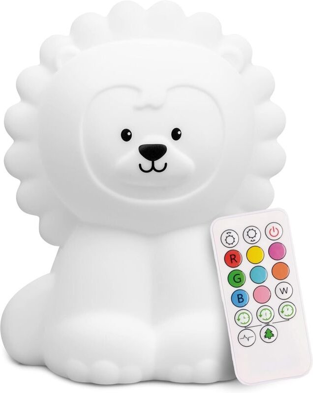 Löwen-Nachtlicht für Kinder, Silikon-Kinderzimmerlampe für Baby- und Kleinkinderzimmer, tragbares Nachtlicht für Kinderz...