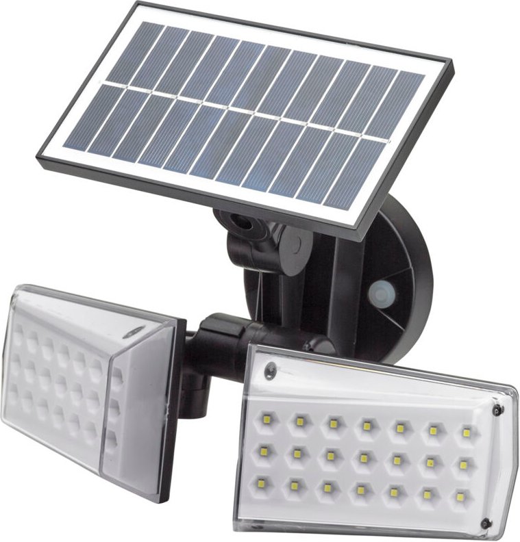 Aplique Solar Led Doble Con Sensor de Movimiento y Crepuscular 450 Lumenes. Protección IP65