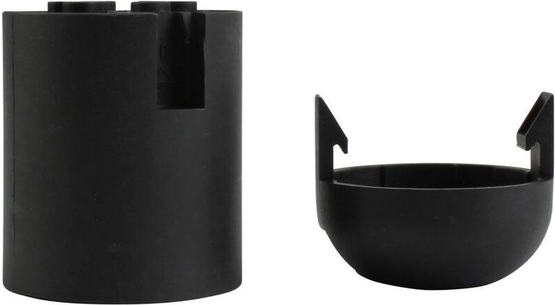 Lampen-Fassung Glattmantel e 27, schwarz Fassungen