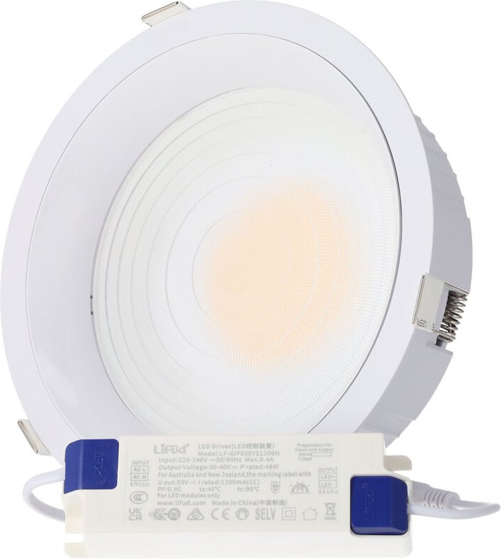 Thumbnail - LED-Downlight 50W 4 cct 140LM/W UGR17 Lifud-Treiber