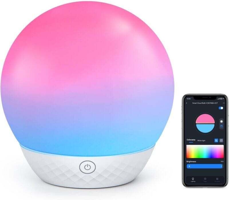 Thumbnail - Intelligente LED-Tischleuchte, Nachttischlampe, Bluetooth-Touch-Nachtlicht mit einstellbarer Helligkeit, Ebenensteuerung...