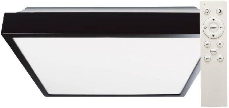 Quadratische LED-Deckenleuchte Andra 30W 3000K bis 6500K dimmbar Schwarz