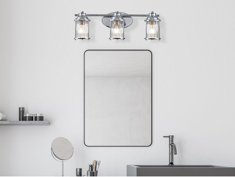 Meinewunschleuchte - led Wandleuchte in Chrom für Badezimmer & Wohnraum, Breite 61cm