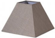 Lampenschirm Pyramide Tenorio Pinza Leinen Grau 12dx7dx10h