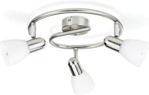 3-licht Philips burlap metallstrahler e14 ip20 nickel sockel - 5023317e7