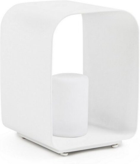 Iperbriko - Weiße LED-Lampe 25x26x35h aus Aluminium