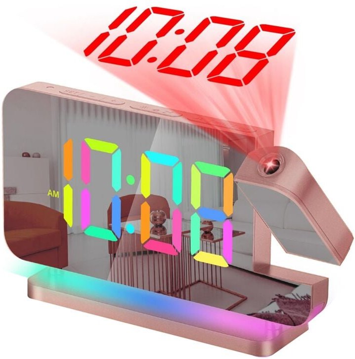 Projektionswecker, Roségold