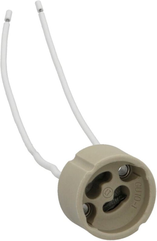 Keramikfassung für Halogen- oder led GU10 Leuchtmittel 14,5cm mit Anschlusskabeln