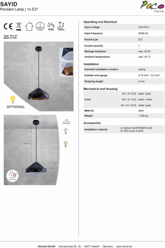 Pendelleuchte Hängelampe Esszimmer Esstischlampe Steampunk Lampe Textilkabel E27 Klar - 800 Lumen / 8W, Schwarz-Weiß - P...