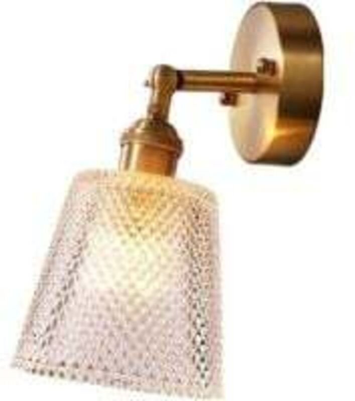 Lampe de mur moderne boule de verre de cuivre Applique murale en laiton for restaurant salon salle de bain miroir phares...