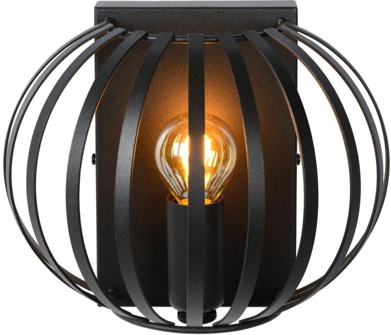 Manuela - Wandleuchte - 1xE14 - Schwarz - Lucide