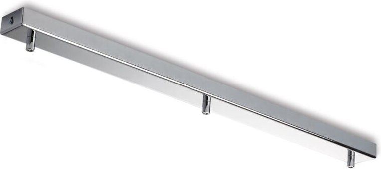 Bonetti Illumina - Schiene - Rechteckige Mehrkabelrosette aus verchromtem Eisen mit 3 Löchern - L.70 x 5 - BL291-BIN3-DM...