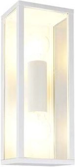 Wandleuchte Außenbereich Wandlampe Terrasse Aluminium weiß matt IP44 H 38 cm