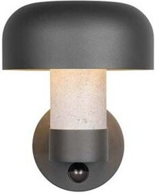 Thumbnail - Wandlampe Fassadenleuchte Aluminium anthrazit betonfarben Sensor IP54 H 24,5 cm