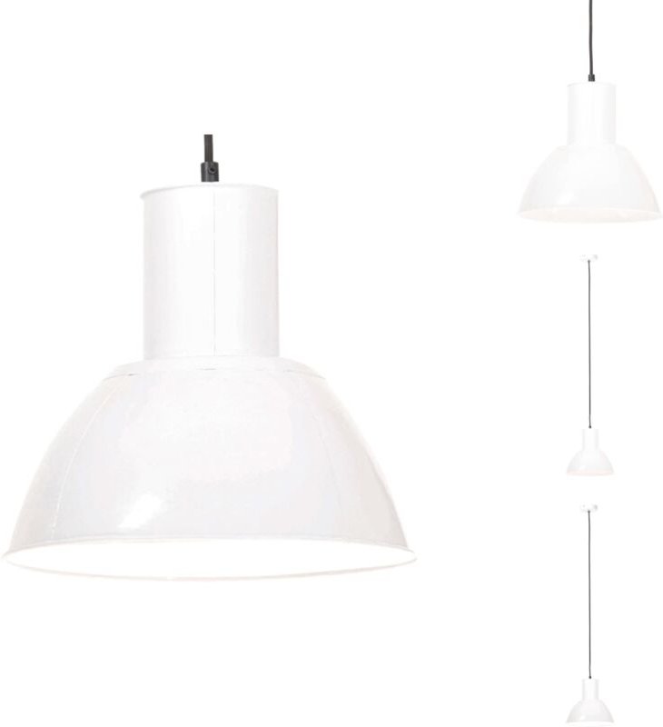 Hängelampe 25 w Weiß Rund 28,5 cm E27 - Hängelampe - Industrielampen - Wohnraumbeleuchtung - Küchenlampe - Esstischlampe