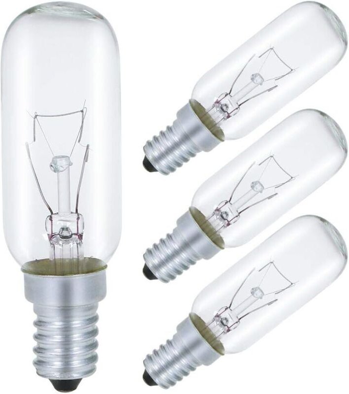 Lablanc - Glühbirne für Dunstabzugshaube, E14, 40 w, T25, 230 v, Glühlampe, warmweiß, 2700 k, dimmbar, 4 Stück