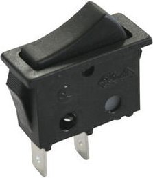 Einpoliger Kipptaster 16A/250Vac schwarz