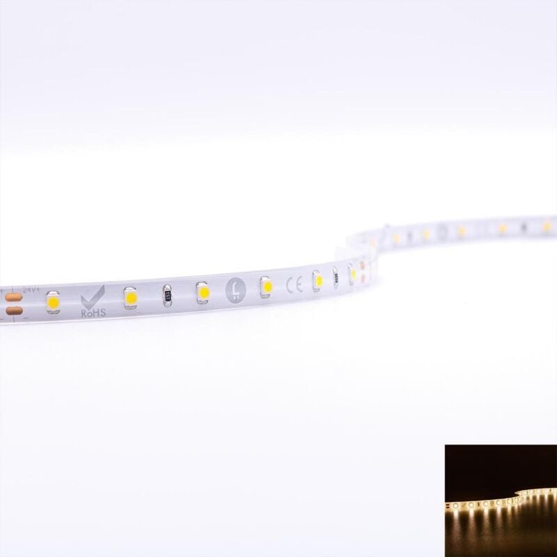 Strip Warmweiß 24V LED Streifen 10M 4,8W/m 60LED/m 8mm IP65 3000K