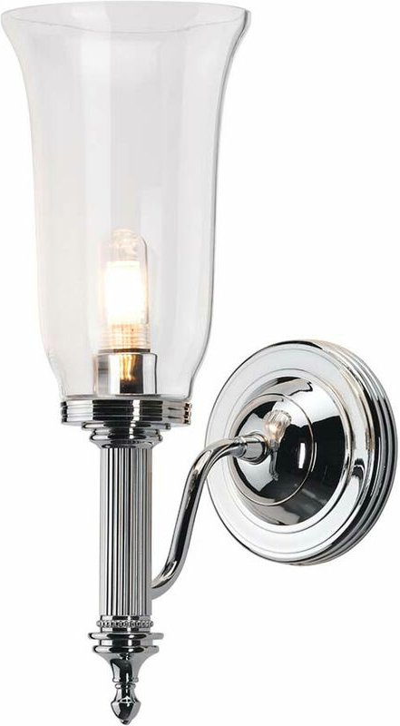 Thumbnail - Wandlampe Spiegelleuchte Lampe LED Glas Badleuchte klar Flurlampe chrom poliert