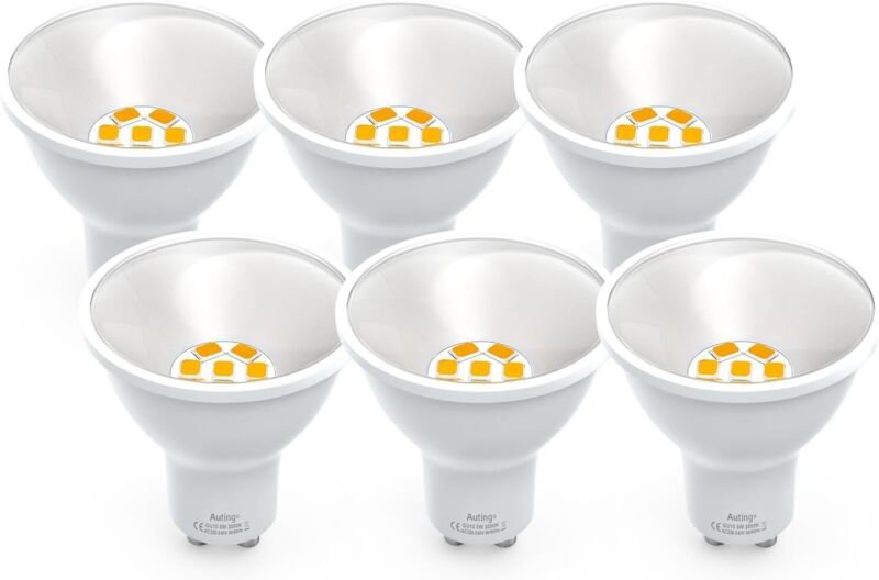 GU10 LED-Lampen, warmweiß, 850 Lumen, 5 W, ersetzt 70–80 W Halogenlampen, 3000 K Abstrahlwinkel, 120° Reflektor, nicht d...
