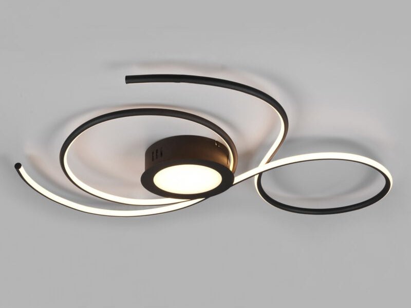 Runde Lampe Decke Wand Moderne Led Dimmer Jive Black Trio Lighting