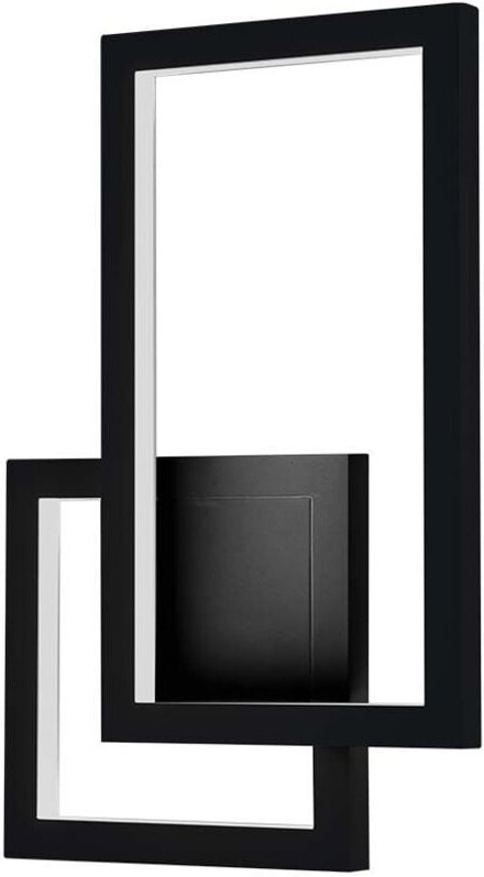 V-TAC VT-11120 geometrische LED-Wandleuchte doppelt rechteckig und quadratisch 20W schwarze Farbe modernes Design 3000k ...
