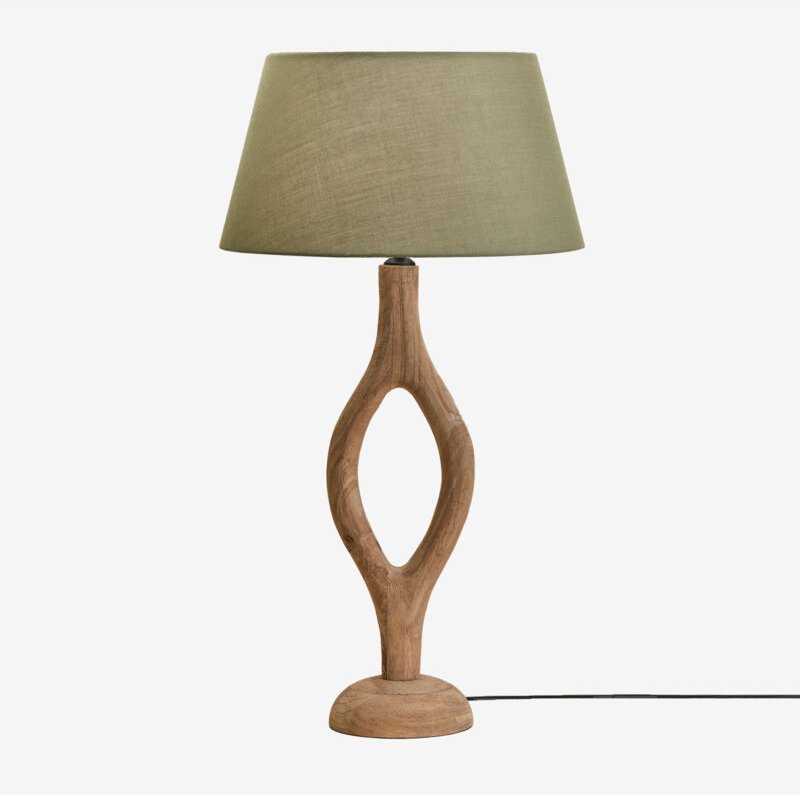 SKLUM Mangoholz-Tischlampe Gracia Mango-Holz