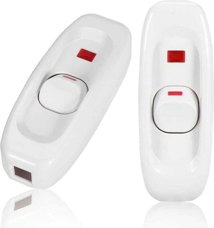 Zugschalter, Lichtwippe, Lichtschalter, Inline-Schalter, 2 Stück 250 V 10 A Inline-Ein/Aus-Zugschalter für Schreibtischl...