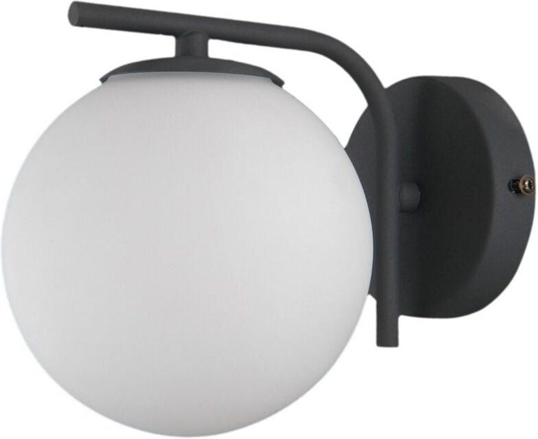 Italux Raddi - Moderne Wandleuchte Schwarz 1 Licht mit weißem Schirm, G9