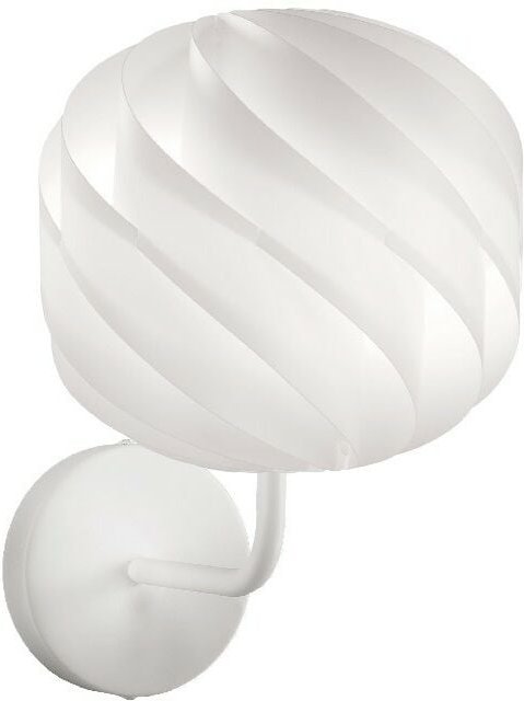 Wandleuchte aus weißem Metall Cm. 25 x 28 x 34 Std