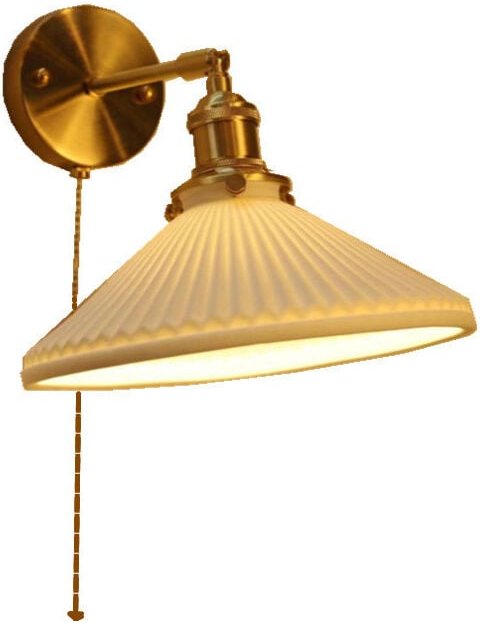 Wandleuchte aus Metall mit Keramikschirm, warmes Licht, led 12 w