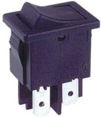 Bipolarer Wippschalter 3A/250Vac OFF-ON Faston-Steckverbinder 4,8mm