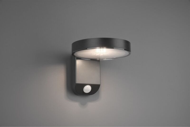 Wandleuchte Posadas Led Anthrazit IP44 mit Motion Sensor Trio Lighting