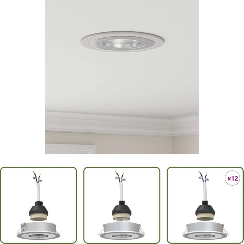 Aluminiumleuchte - Spotlight Silber 9 x 9 x 2 cm Aluminium