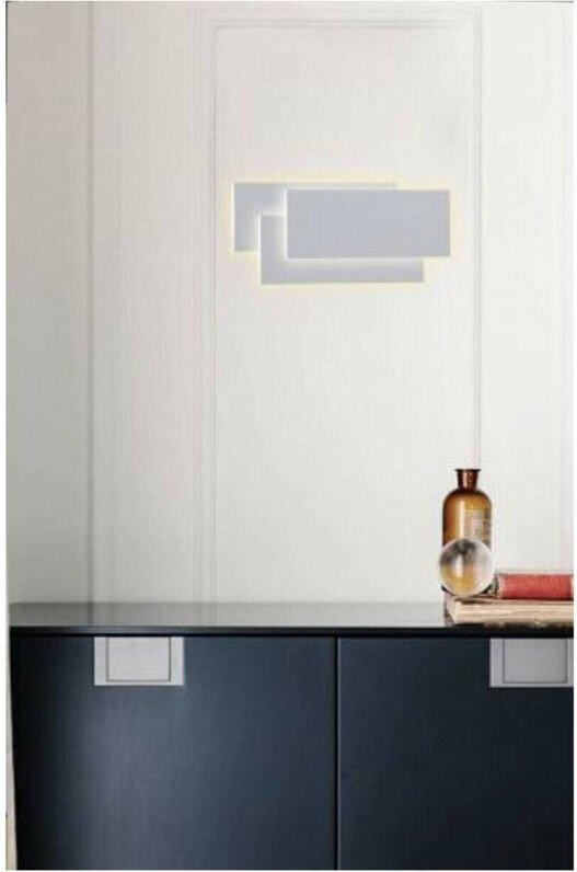 Trade Shop Traesio - Trade Shop - led rechteckige wandleuchte nachttischlampe 12W kalt warm naturlicht E41 -