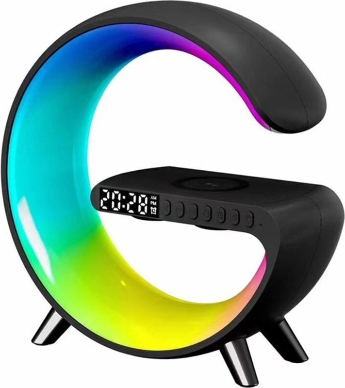 Wecklicht – Wecker – Bluetooth-Lautsprecher – Kabelloses Ladegerät – Radiowecker – LED-Lampe – Schreibtischlampe – Nacht...