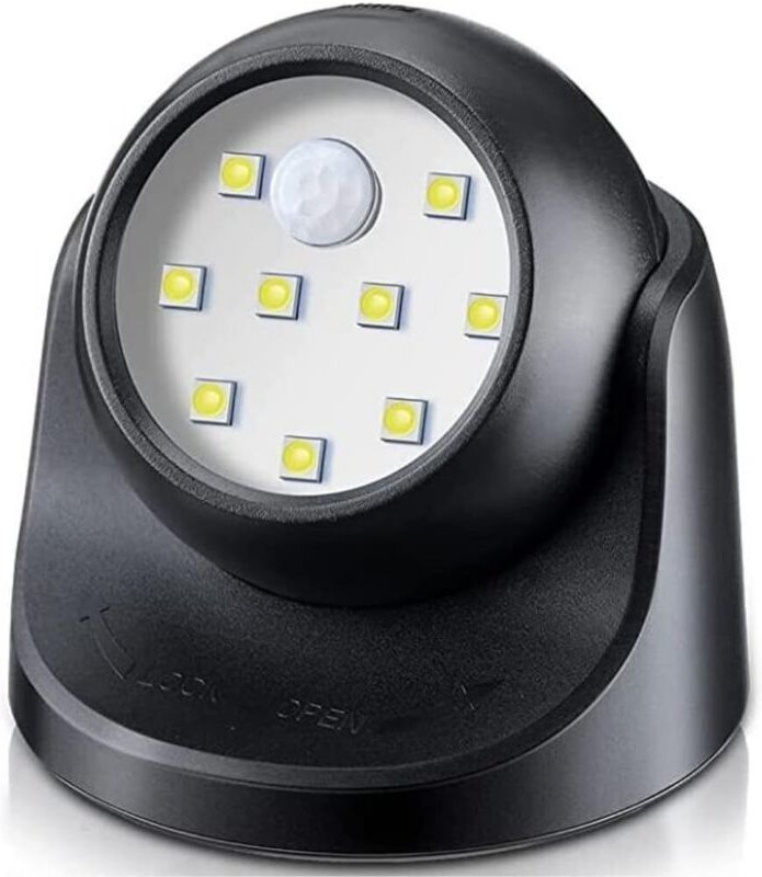 LED-Außenstrahler, Außenstrahler mit Bewegungsmelder, kabelloser LED-Fluter für den Außenbereich, 150 Lumen, abnehmbare ...