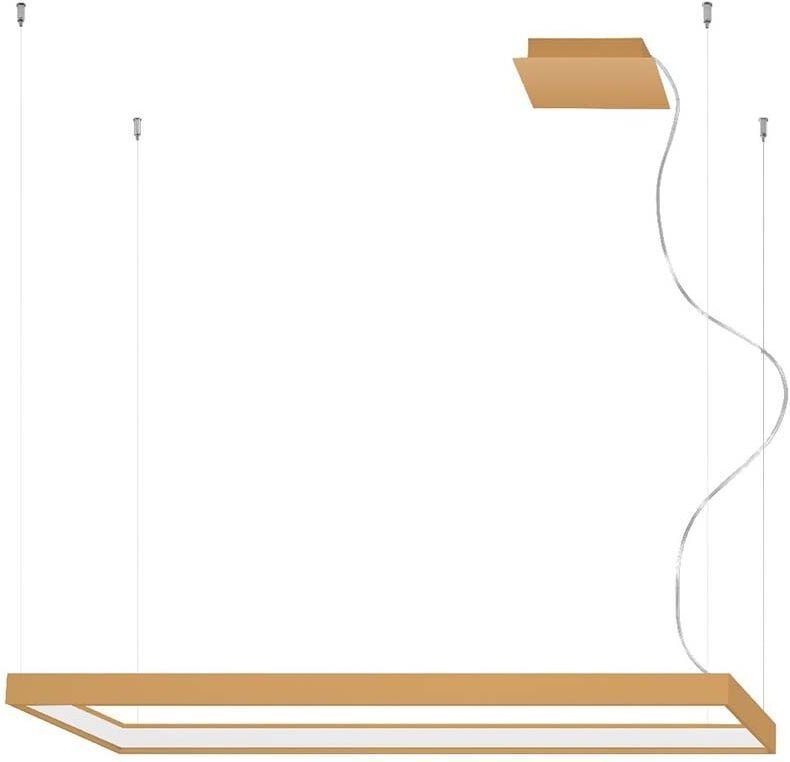 Thumbnail - Pendelleuchte Hängelampe Deckenleuchte led Esszimmerleuchte eckig gold h 150 cm