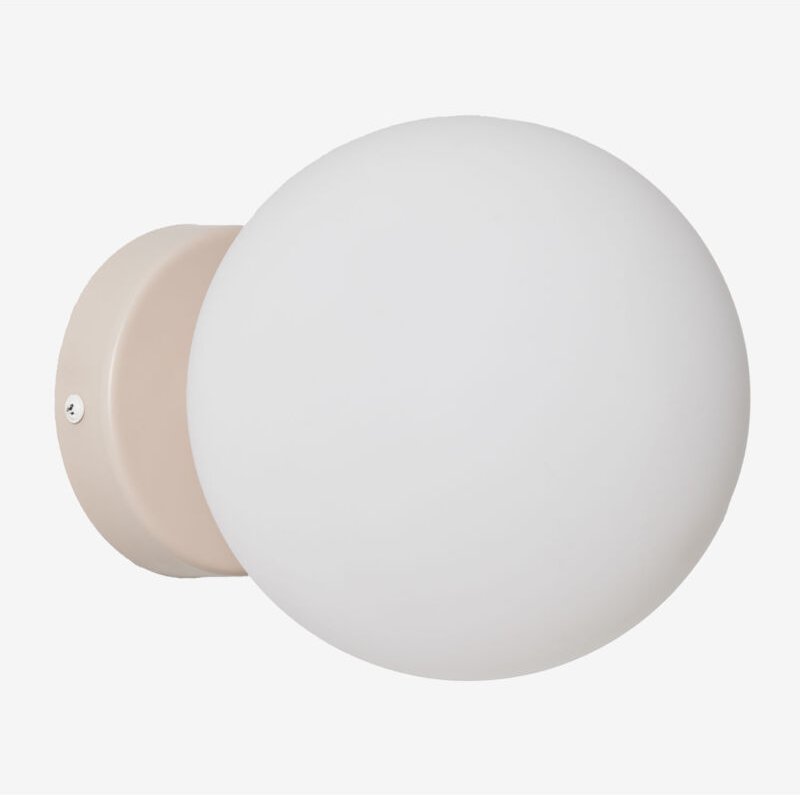 SKLUM Wandlampe für Badezimmer aus Edelstahl mit Kristallkugel Uvol Traditional Beige Tapioca