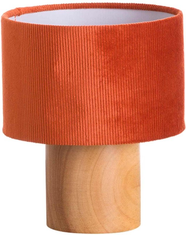 Natürliche Öko-rote Tischlampe 18x18x22cm O91