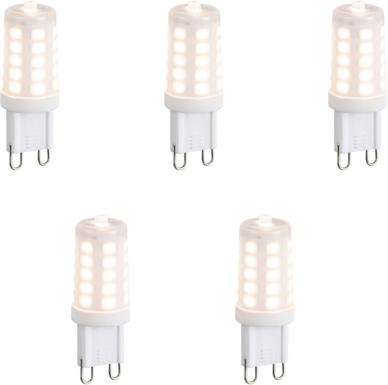 5er Set dimmbarer G9 LED-Lampen Opal 3W 250lm 3000K