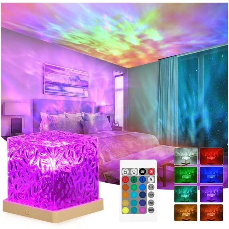 LED Sternenhimmel Projektor, Aurora Lampe - 16 Colors 30 Beleuchtungsmodi Polarlicht Lampe Geeignet für Kinderzimmer