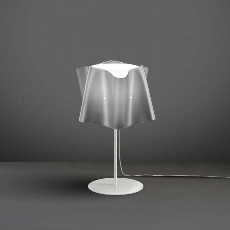 Thumbnail - Tischlampe mit Metallsockel und Stiel FOLIO Lampenschirm Silber Durchmesser 25x H37 cm
