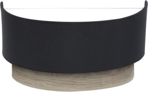 Fabrilamp - Wandleuchte Tania 1xe27 Schwarz/Holz Grau 15x30x16 Cm