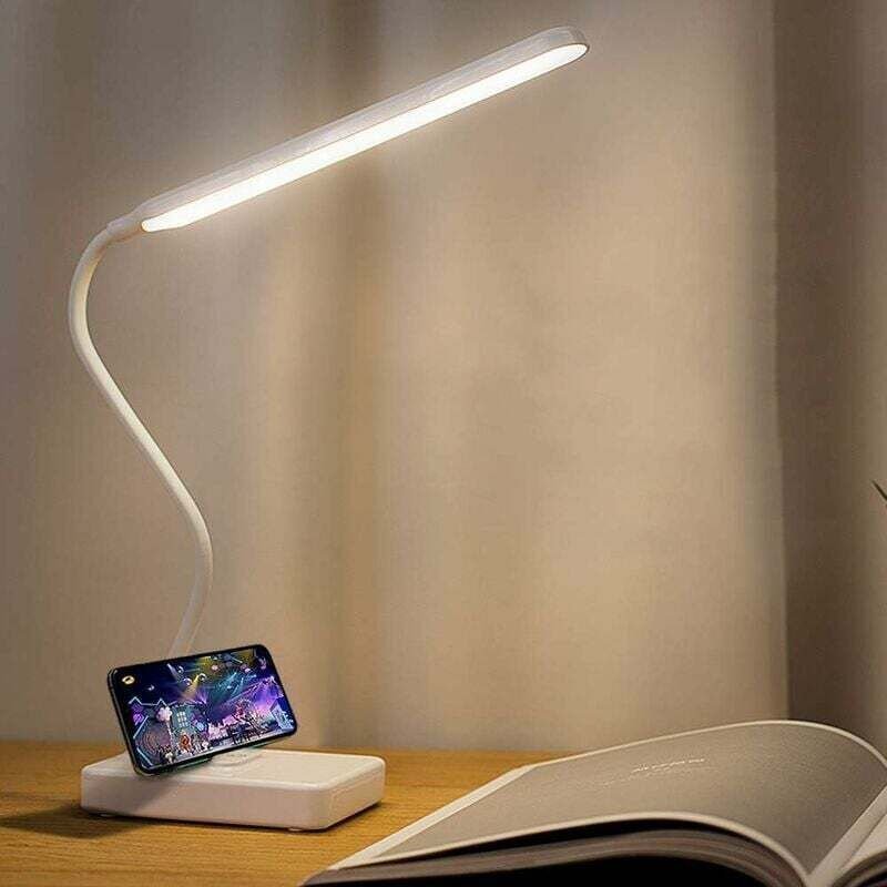 USB wiederaufladbare kabellose LED-Schreibtischlampe, 2000 mAh, batteriebetrieben, Touch-Steuerung, 3 Farben, 6 einstell...