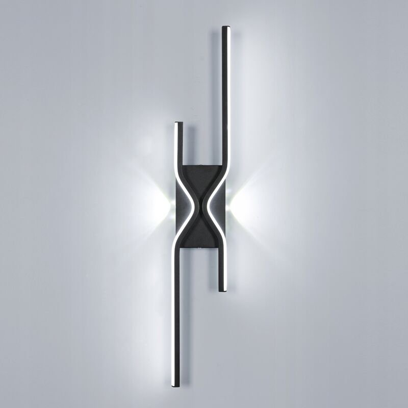 GOECO LED-Wandleuchte für den Innenbereich, 60 cm, modernes, geschwungenes Design, 25 W, kreative Metall-Wandleuchte für...