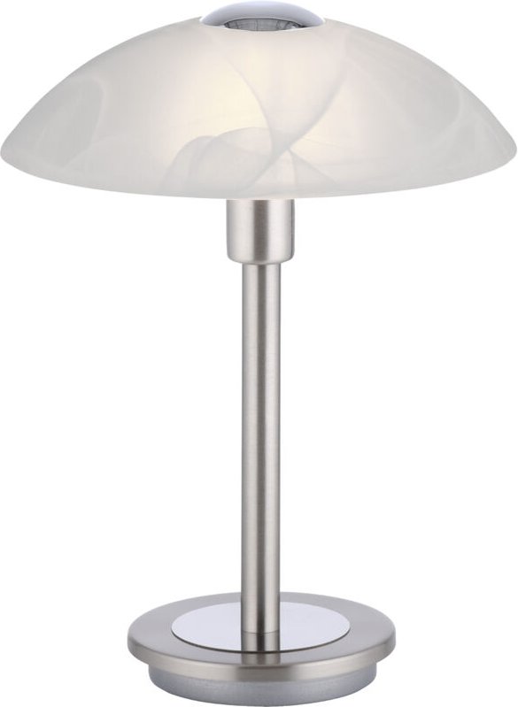 Paul Neuhaus Enova Glas Tischleuchte Stahl 1x G9 Dimmbar