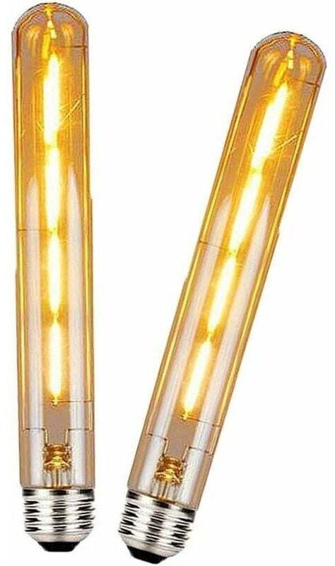 2er-Pack T30 E27 LED-Röhrenlampe, Edison Retro Vintage Dekorative Röhrenlampen 4W (Ersetzt 40W Halogen-Schraubbirne) T30...