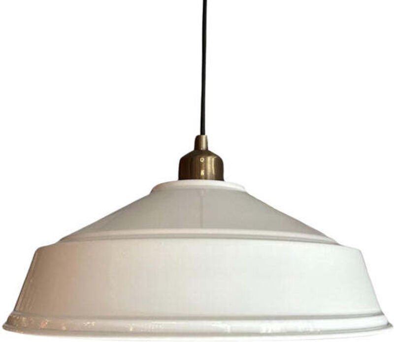 Carmelo Weißer Einzel-Kronleuchter, Halbtulpen-Kopfteil, Retro-Pendelleuchte, Restaurant-Wohnzimmerbeleuchtung