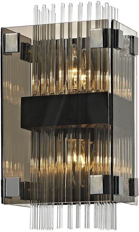Thumbnail - Apollo 1 Light Wandleuchte Dunkelbronze Chrom poliert, Glas